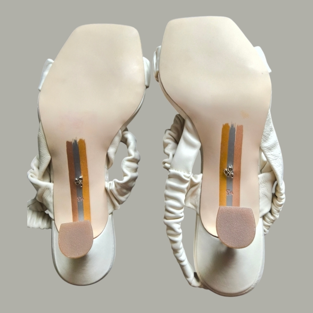 Sam Edelman Cream Heels Size 8.5 Woman’s - Picture 7 of 10